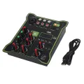 Mini Audio Mixer, Automatically Beautify Voice 5 Channel Audio Mixer for Tablets for Computers. 