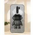 lthmy for Redmi 9 case electroplating colorful luxury soft glitter TPU cell phone back cover phone case astronaut kickstand.