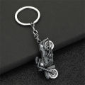 01PCS- New Metal Personality Mini motorcycle Pendant Keychain Bike Key Chain Spinning Key Chain Ring Keyfob Keyring Car Interior Accessories. 