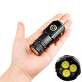 Powerful Mini EDC LED Flashlight 2000LM Super Bright Keychain Light USB Rechargeable Torch Camping Lantern with Power Indicator.