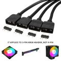 Motherboard RGB SYNC Splitter 5V 3Pin ARGB/12V 4Pin RGB SYNC HUB Transfer Extension Cable For M/B ASUS GIGABYTE MSI.