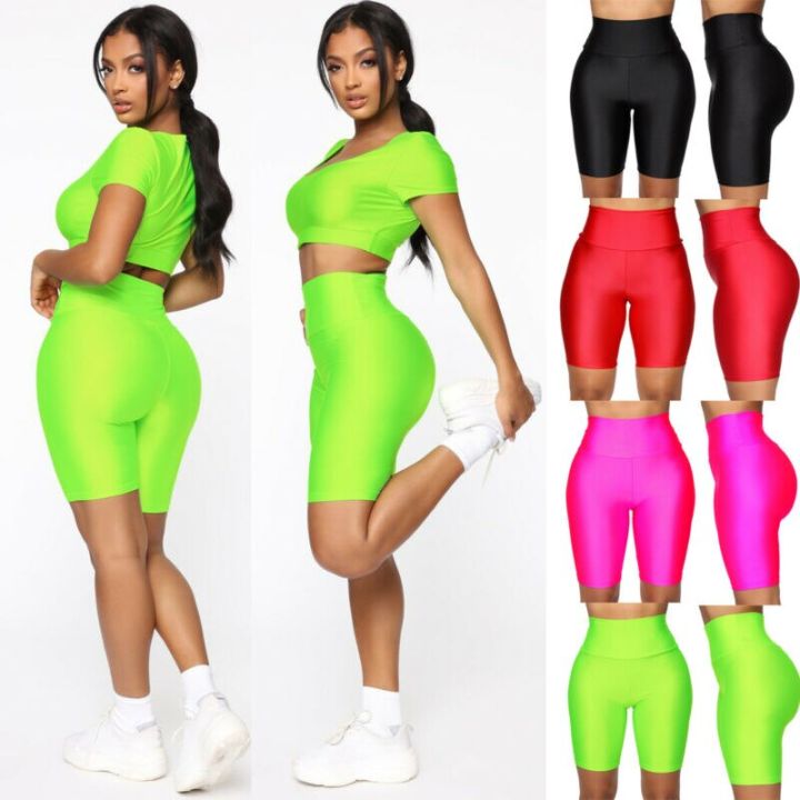 Women's%20Wet%20Look%20Elastic%20High%20Waist%20Sports%20Short%20Workout%20Running%20Fitness%20Leggings%20Female%20Stretch%20Yoga%20Shorts%20Gym%20Yoga%20Leggings%20-%20Image%205