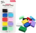 Mont Marte Polymer Clay Set 10 Pieces 100gram Soft Even Texture Easy to Shape Clay for Pottery Modelling and Handicraft.