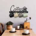 2X Coffee Mug Holder Wall Mounted,Coffee Bar Decor Sign,Coffee Cup Rack Holds,Coffee Sign Mug Hanger,Coffee Mug Rack. 