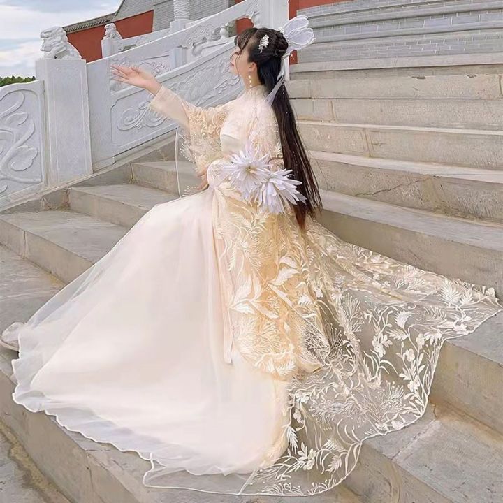 White%20Women's%20Han%20Chinese%20Clothing%20Ancient%20Costume%20Summer%20Improved%20Dress%20Super%20Fairy%20Style%20Flow%20Fairy%20Skirt%20with%20Wide%20Sleeves%20Ancient%20Style%20Summer%20-%20Image%207
