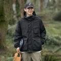 Amekaji Heavy Tooling Mechanical Style Double-Layer Windproof Anti-Penetration Autumn Hooded Jacket Outdoor Jacket Coat Men.