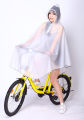 High quality Mens Womens Cycling Bicycle Bike Raincoat Rain Cape Poncho Hooded Windproof Rain Coat Mobility Scooter Cover. 