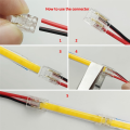25Piece 2-Pin 5mm COB LED Strip Connector Kit Replacement Parts Accessories for Strip-To-Wire and Strip-To-Strip Joints on 5V-24V DC LED Light Strip.