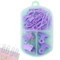 45Pcs/lot Color Binder Clips Set Mint Green Pink Purple Multi Paper Clips Kawaii Stationery Office Accessories School Supplies. 
