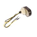 Motorcycle Flush Mount Turn Signals Light Led Flasher Indicator Black. 