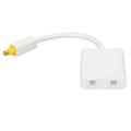 Optical Fiber Sound Cord, Digital Optical Cable Splitter Stable 1 in 2 Out Flexible Small for DVD for Amplifier. 
