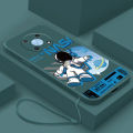 HUAWEI Nova 8i 7i 7 SE 3i 3e 4e 4 Huawei Nova Y90 Y70 Y71 Y61 Y70 Plus Smile Astronaut Square Phone Case Liquid Silicon Soft Casing nasa Cover. 