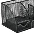 Multifunction Pen Holder 6 Slots with Drawer Pen Pencil Desk Organizer for Home School Storage. 