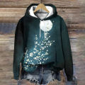 Traditional Chinese Painting Pattern Flower Fashion Women's Hoodie Designer Women's Sweatshirts Autumn Loose Tops Y2K Clothes. 