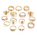 15 Pcs/Set Bohemian Midi Ring Sets For Women. 