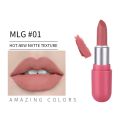 5 Colors Velvet Matte Lipstick Mini Capsule Design Waterproof Sweatproof Long-lasting Natural Non-fade Portable Cosmetics. 