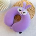 Comfortable Travel Neck Pillow for Car & Plane, Soft Fabric, Cartoon Character Design, Ideal for Long Trips and Home Decor. 
