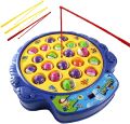 Fishing Game Electronic Spin Fish Board Game Educational Fishing Toys with Music Great Gift for Kids Children. 