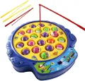 Fishing Game Electronic Spin Fish Board Game Educational Fishing Toys with Music Great Gift for Kids Children. 