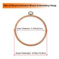 6 Piece Embroidery Hoops 3.93 Inch Round Embroidery Frame with Metal Ring Imitated Wood Embroidery Circle Embroidery Hoop. 