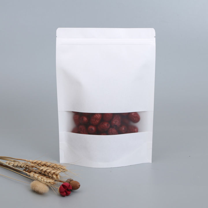 Thick%20White%20Kraft%20Paper%20Stand%20Up%20Package%20Bags%20Frosted%20Window%20Heat%20Sealing%20Food%20Coffee%20Bean%20Snacks%20Gift%20Zip%20Lock%20Packing%20Pouches%20-%20Image%204