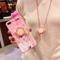 Funny Pink For INFINIX Hot 11s 9 Pay 10 10 lite 8 Smart 4 4c 5 6 Spark 6 Note 10 Pro Case TPU Soft Phone Strap Rope Case. 