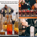 4 Pcs Stainless Steel Bottle Pourers,Self Closing Olive Oil Dispenser Spout,Auto Flip Feature Liquor Pour Spouts Gold Durable Easy to Use.