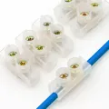 Electrical Screw Terminal Block Dual Row Strip Fixed Wiring Board Wire Connectors 600V 15A Box Connecter Cable Contacts 3/4/5/8p. 