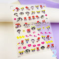 Cartoon The Powerpuff Girls Relief Nail Stickers Nail Art Decorative Accessories SUPER BABY. 