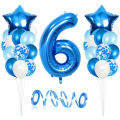 GC Birthday  Decoration  Balloon Blue Aluminum Film Balloon Set For Kids Birthday Party Decoration specification:0 year old balloon set. 