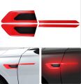 2Pcs Car Reflective Safety Warning Bumper Reflective Strips Anti-Collision Car Stickers. 