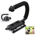 Camera Stablizer U Shape Flash Bracket Stand Grip Holder for GoPro and DSLR Digital Camera. 