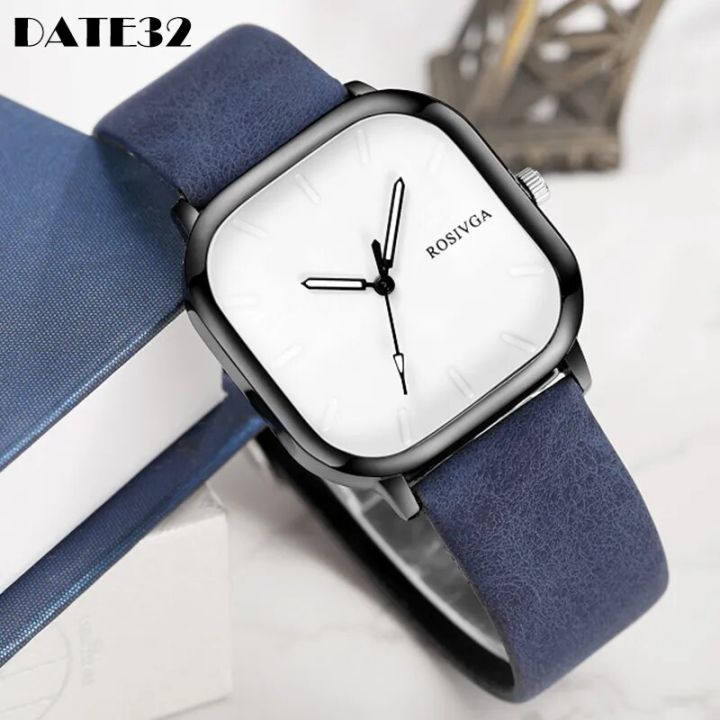 Minimalist Watch for Men Women Couple Simple Square Dial Quartz Male Female Watches Casual Fashion Wristwatch Mens Quartz Clock