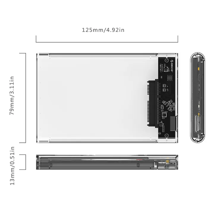 Orico%202.5%20inch%20(2139U3)%20Transparent%20USB3.0%20External%20HDD%20Enclosure%20-%20Image%203
