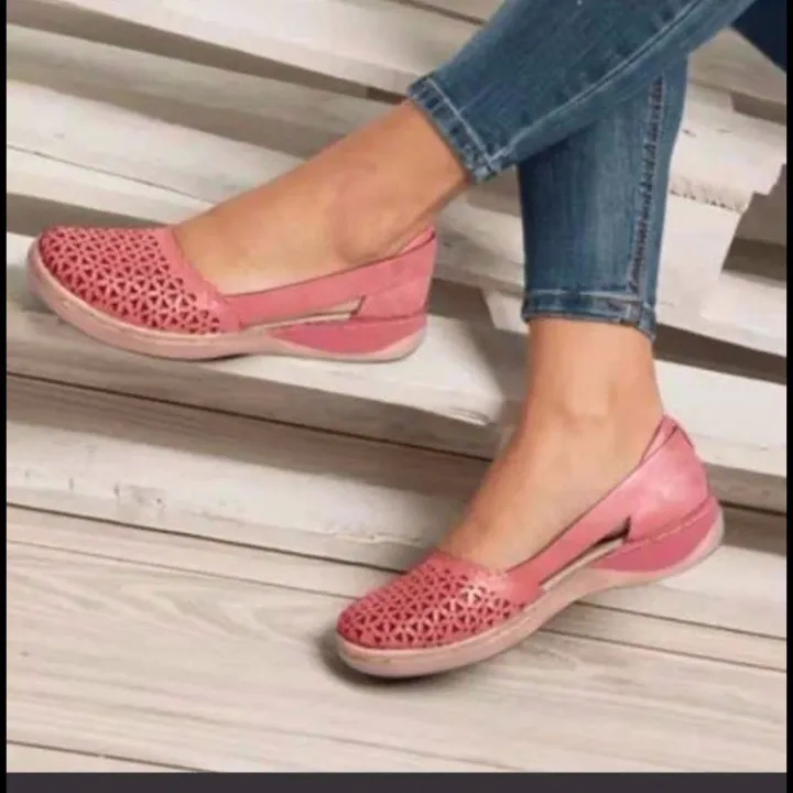 Cross%20Border%20Plus%20Size%20Sandals%20Women's%202021%20Spring%20Summer%20British%20Breathable%20Cutout%20Slip-On%20Flat%20Loafer%20Women's%20Sandals%20In%20Stock%20-%20Image%206