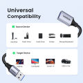 UGREEN USB Extension Cable USB 3.0 Extender USB Cable Male to Female 5Gbps Data Transfer Compatible with Printers, Mouse, Keyboard, Flash Drive, Hard Drive, Hub, Oculus VR, Xbox 1m, 2m. 