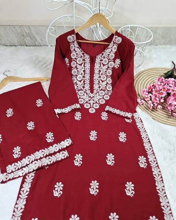 Women's%20Linen%20Embroidery%20Ready%20Made%202%20Piece%20Shalwar%20Kameez%20Stylish%20Kurti%20Set%20-%20Image%206
