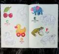 ABC With Alphabets Colouring Kid's Book.