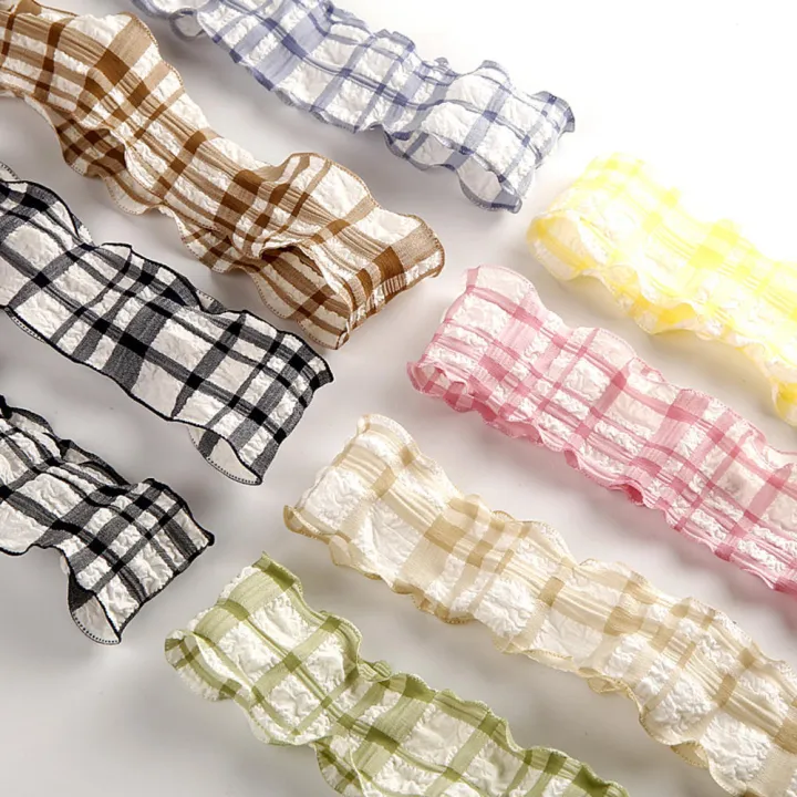 4cm%20Wide%20Pleated%20Plaid%20Ribbons%20Fashionable%20Satin%20Plaid%20Puff%20Plaid%20Ribbons%20Pleated%20Satin%20Ribbons%20for%20Bouquets%20Gift%20Wrapping%20-%20Image%204