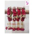 Artificial flower bridal/non bridal bangles for girls and women - 1 pair.