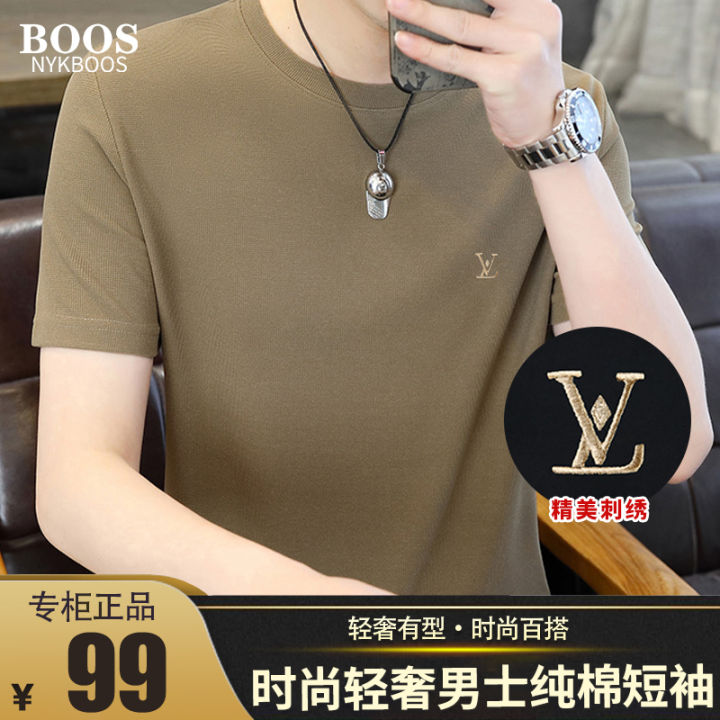 NYKBOOS%C2%B7Heavy%20Xinjiang%20Cotton%20Men's%20Affordable%20Luxury%20Fashion%20Casual%20All-Match%20Summer%20Embroidered%20-%20Image%202