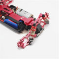 for WLtoys 1:14 144001 RC Car Full Upgrade Spare Parts Metal C Seat Steering Cup Swing Arm Central Drive Shaft,Red , 144001 parts.