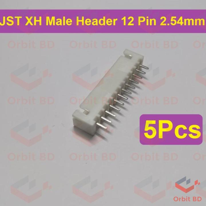 5Pcs- Female Housing JST XH Male Header 12 Pin 2.54mm Pitch Male