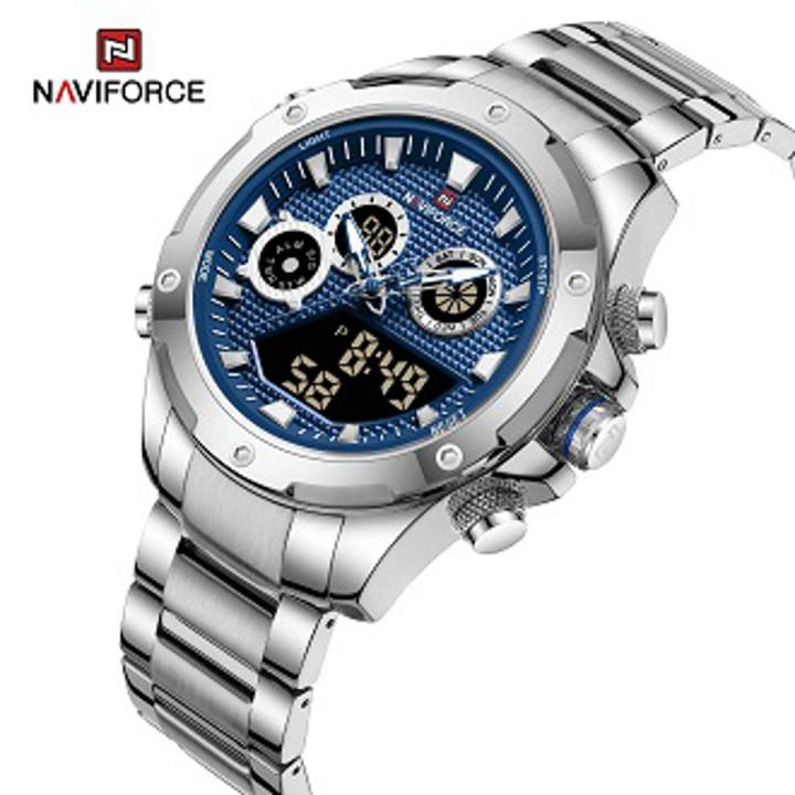NAVIFORCE%209217%20Watches%20Mens%20Date%20and%20Time%20Luxury%20Dual%20Time%20%20Top%20Brand%20Analog%20Digital%20Stainless%20Steel%20Man%20Wristwatch%20Casual%20Quartz-Silver%20and%20Blue%20-%20Image%202