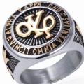 Alpha kappa rho Fashionable Men's Ring AKP Pure Stainless Steel Akrho Men's AKP ring skeptron ring. 
