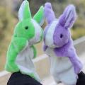 Bunny Puppet Washable Soft Plush Stuffed Rabbit Rabbit Hand Puppet Skin-Friendly Cuddly Plush Hand Puppet for Kids Easter. 