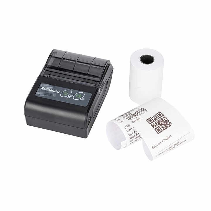 Portable POS Printer | 58mm | 2-inch | Thermal Receipt Printer | ESC/POS Support Pocket Printer for Retail Stores, Grocery Stores, Clothing Stores, Supermarkets, Cafés, Restaurants