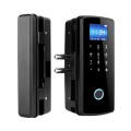 digital electronic biometric smart glass door lock remote control fingerprint glass lock for home office. 
