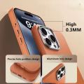 For Apple iPhone 15 Ultrathin Leather Grain TPU Design Anti-Fingerprint Protect Cover Phone Cases Mobile Cover-EGL.