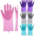Dishwashing Cleaning Gloves Silicone Rubber Sponge Glove Household Scrubber Kitchen Clean Tools Dropshipping Kitchen Cleaning - Best Rate.